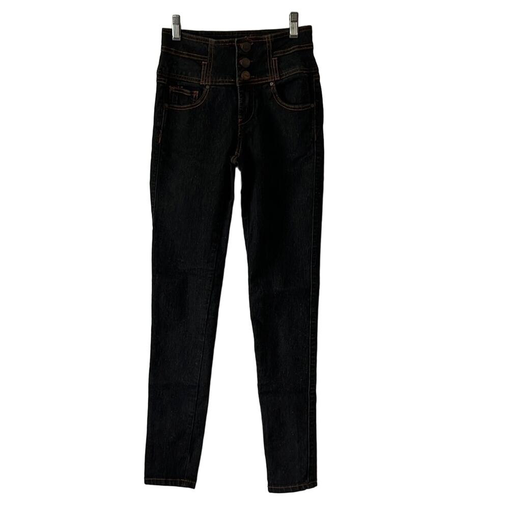 Papaya Jeans Size 3 Black High Waist Skinny Denim Jeans Rockabilly Westerncore